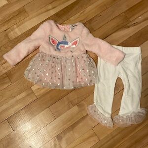 Little Lass Unicorn Outfit 12M